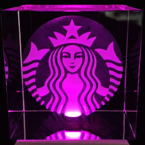 Starbucks logo 3D Crystal