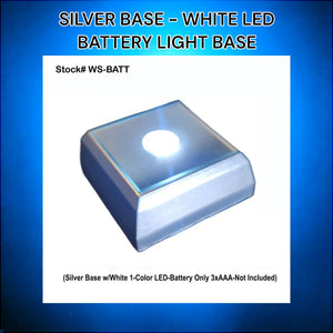 White LED Battery Light Base