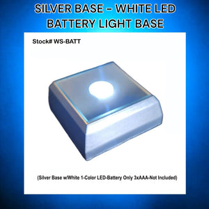Square-WHITE LED Light Base (Battery Operated)