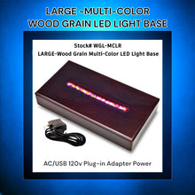 Load image into Gallery viewer, Large multi color wood grain LED light base