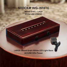 Load image into Gallery viewer, Wood Grain-LARGE-White or Color LED Light Base (AC/USB Power Plug 120v)