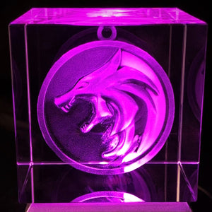 LED Light Up Witcher Symbol Pink