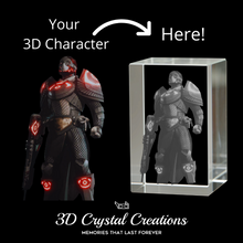Load image into Gallery viewer, 3D Custom Character Crystal-Destiny 2 - Includes: Bright 7-Color Changing LED Light Base