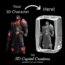 Load image into Gallery viewer, 3D Custom Character Crystal-Destiny 2 - Includes: Bright 7-Color Changing LED Light Base