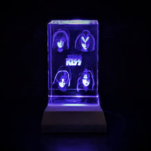 Load image into Gallery viewer, 3D &quot;KISS&quot; Crystal Includes: Free 7-Color Changing LED Light-Base