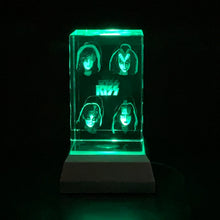 Load image into Gallery viewer, 3D &quot;KISS&quot; Crystal Includes: Free 7-Color Changing LED Light-Base