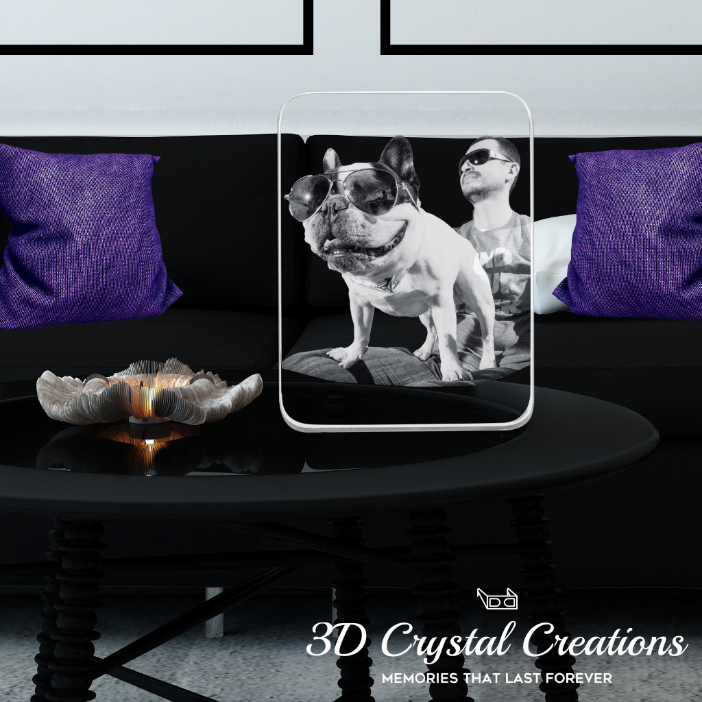3D Crystal Rectangle Plaque