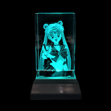 Load image into Gallery viewer, 3D &quot;Moon Girl&quot; Crystal - Includes: Free 7-Color Changing LED Light-Base