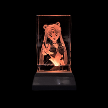 Load image into Gallery viewer, 3D &quot;Moon Girl&quot; Crystal - Includes: Free 7-Color Changing LED Light-Base