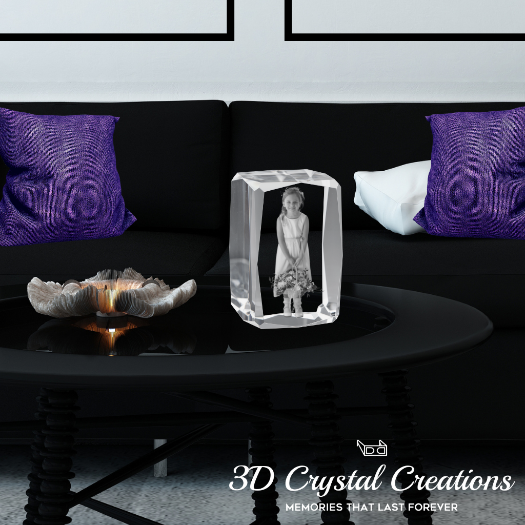 3D Crystal Statuette - Bevel Edge