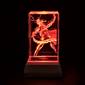 3D "God of Thunder" Crystal -Includes: Free 7-Color Changing LED Light-Base