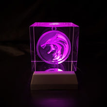 Load image into Gallery viewer, 3D &quot;Witcher Medallion&quot; Crystal -Includes: Free 7-Color Changing LED Light-Base