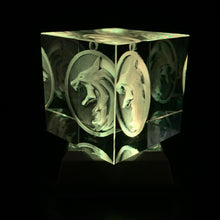 Load image into Gallery viewer, 3D &quot;Witcher Medallion&quot; Crystal -Includes: Free 7-Color Changing LED Light-Base